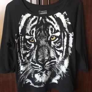 Freeze Women’s XL 60% cotton tiger w glitter eyes